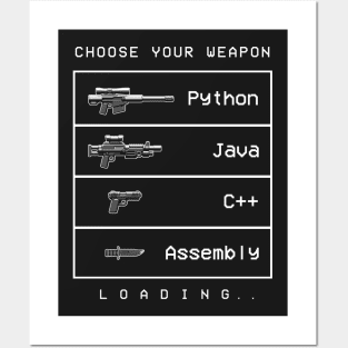 Programming language comparison Posters and Art